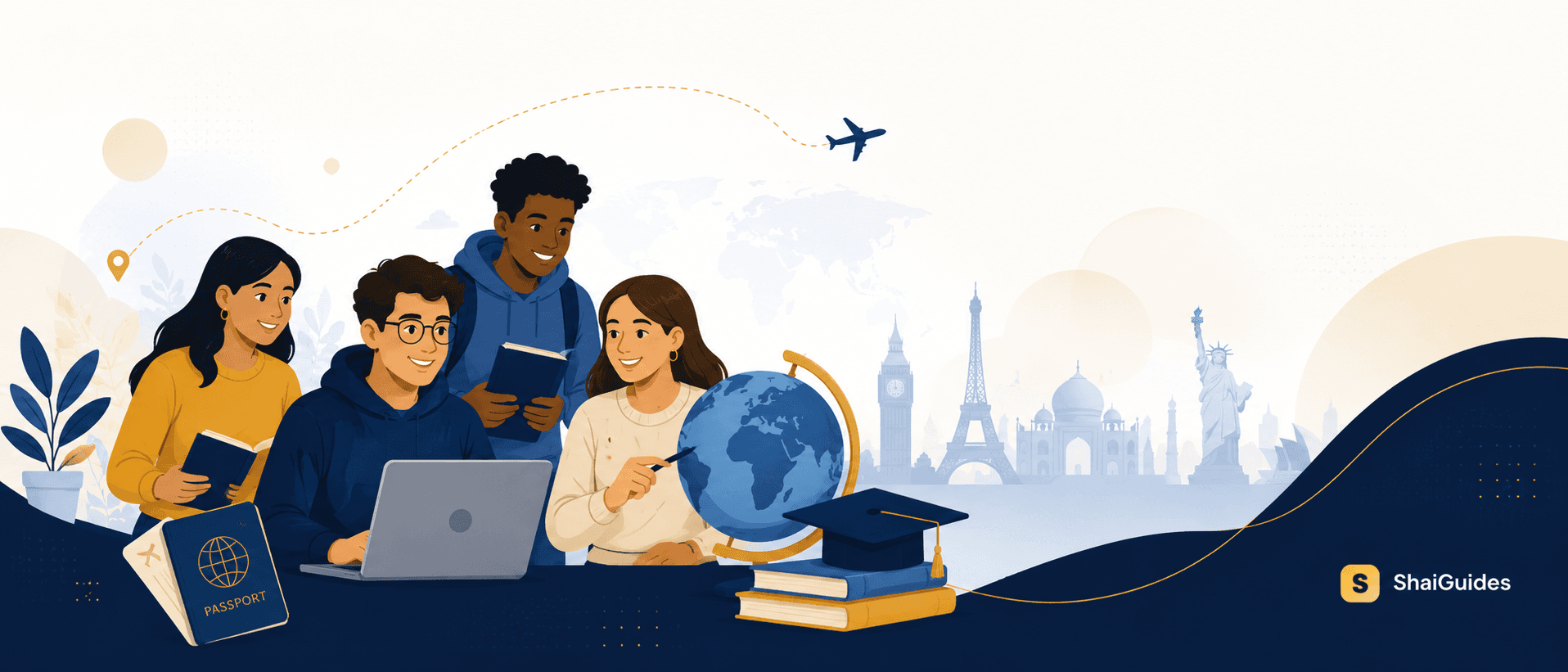 Students preparing for study abroad with ShaiGuides