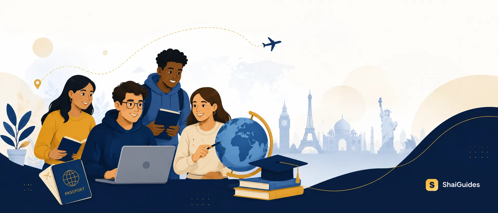 Students preparing for study abroad with ShaiGuides